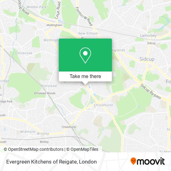 Evergreen Kitchens of Reigate map