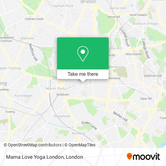 Mama Love Yoga London map