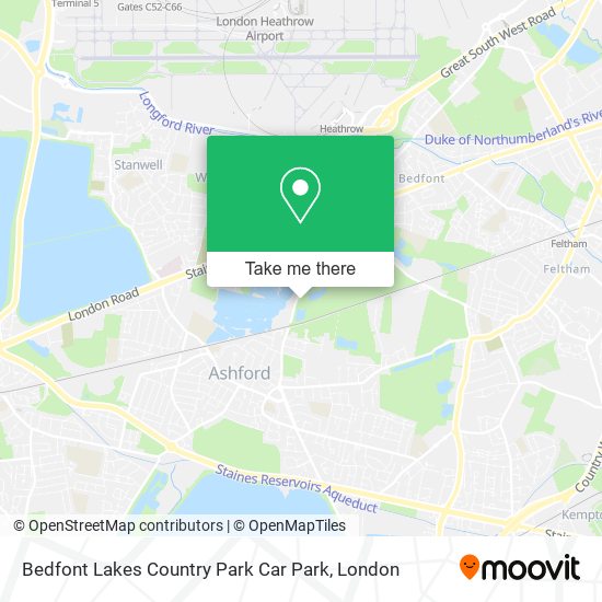 Bedfont Lakes Country Park Car Park map