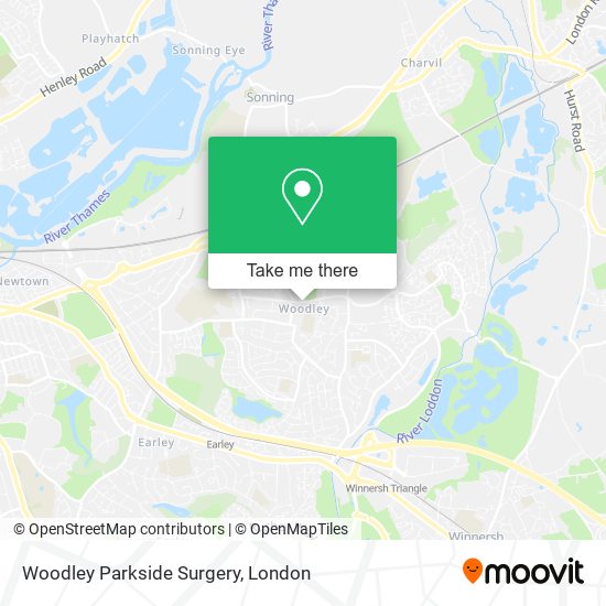 Woodley Parkside Surgery map