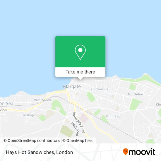 Hays Hot Sandwiches map