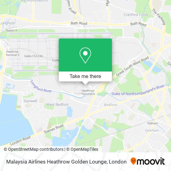 Malaysia Airlines Heathrow Golden Lounge map