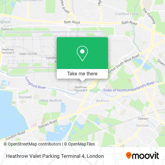 Heathrow Valet Parking Terminal 4 map