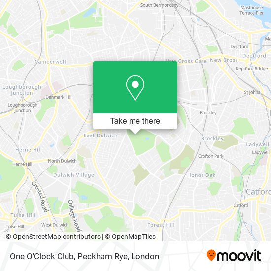 One O'Clock Club, Peckham Rye map