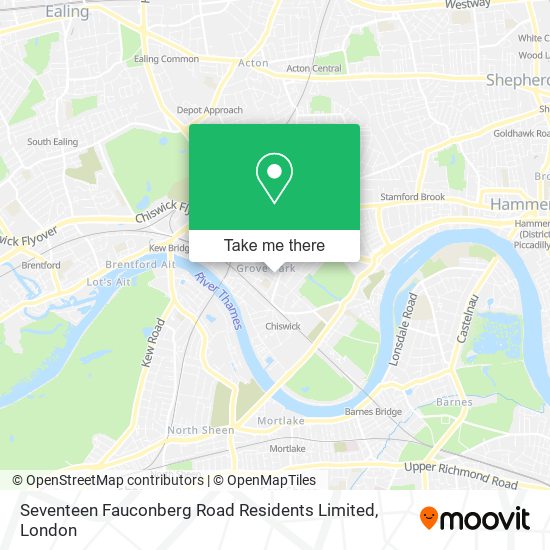 Seventeen Fauconberg Road Residents Limited map