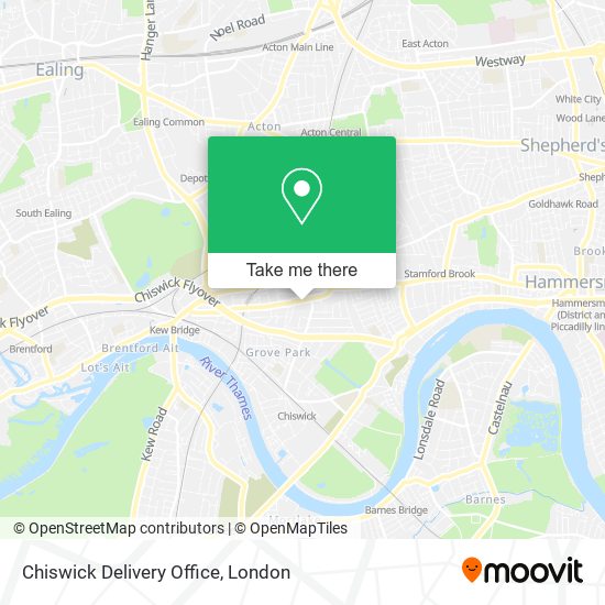 Chiswick Delivery Office map