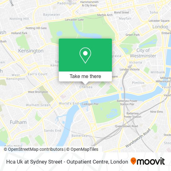 Hca Uk at Sydney Street - Outpatient Centre map