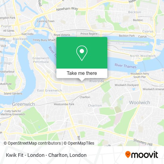 Kwik Fit - London - Charlton map