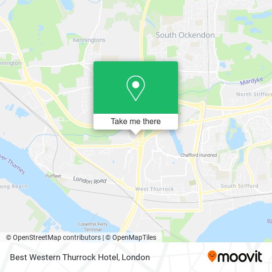 Best Western Thurrock Hotel map