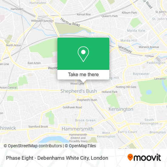 Phase Eight - Debenhams White City map