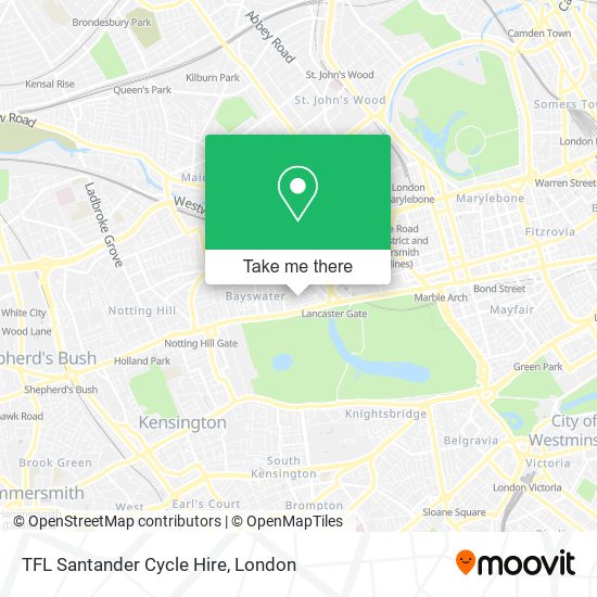 TFL Santander Cycle Hire map