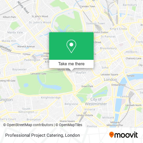Professional Project Catering map