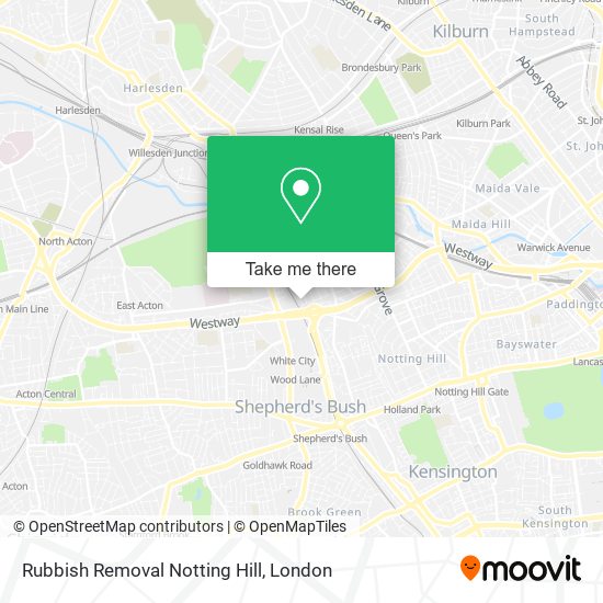 Rubbish Removal Notting Hill map