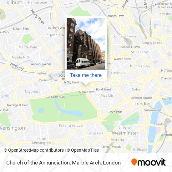 Church of the Annunciation, Marble Arch map
