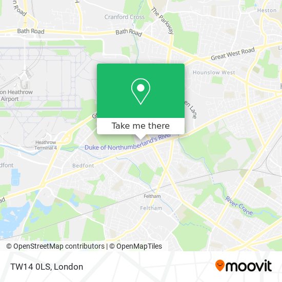 TW14 0LS map