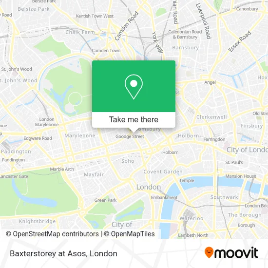How to Get to Baxterstorey at Asos in Fitzrovia by Tube, Bus or Train?