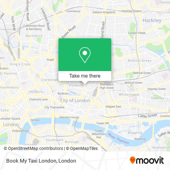 Book My Taxi London map