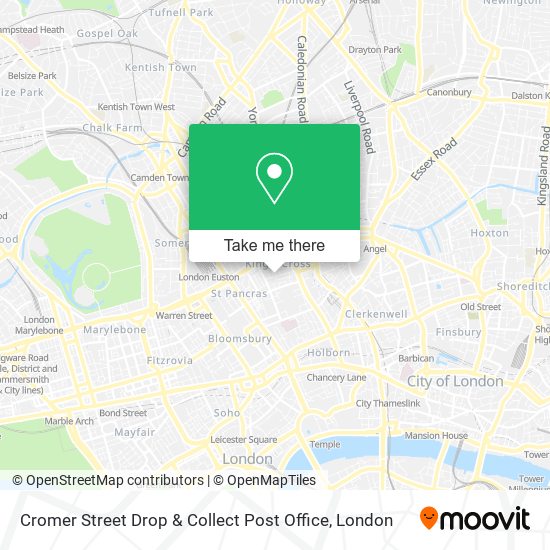 Cromer Street Drop & Collect Post Office map