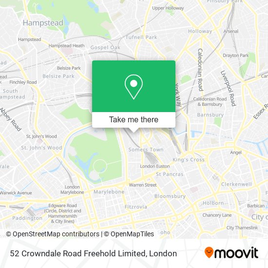 52 Crowndale Road Freehold Limited map