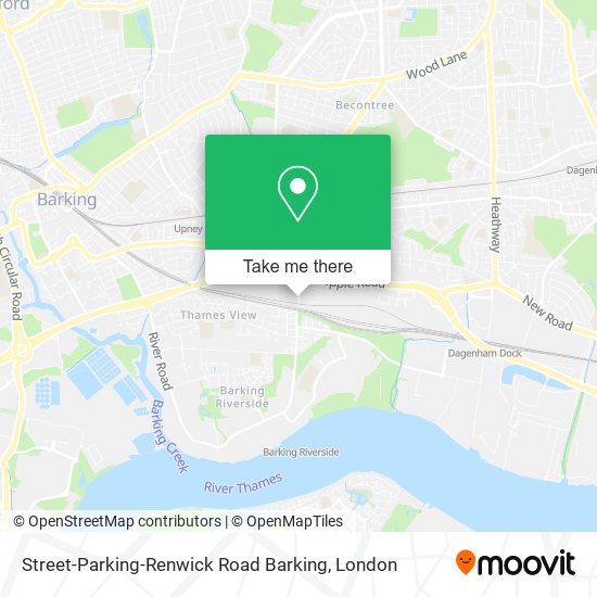 Street-Parking-Renwick Road Barking map