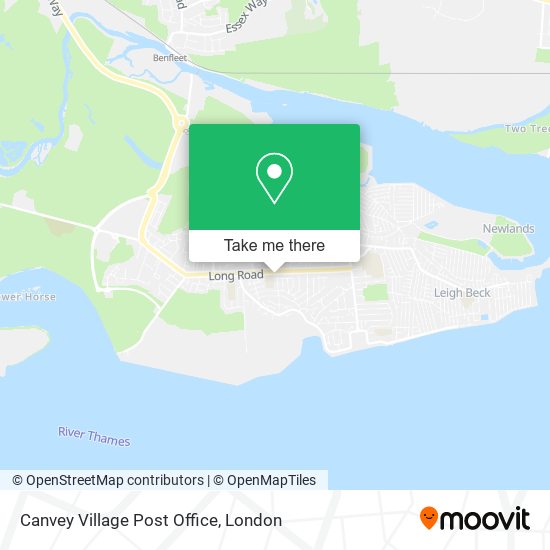 Canvey Village Post Office map