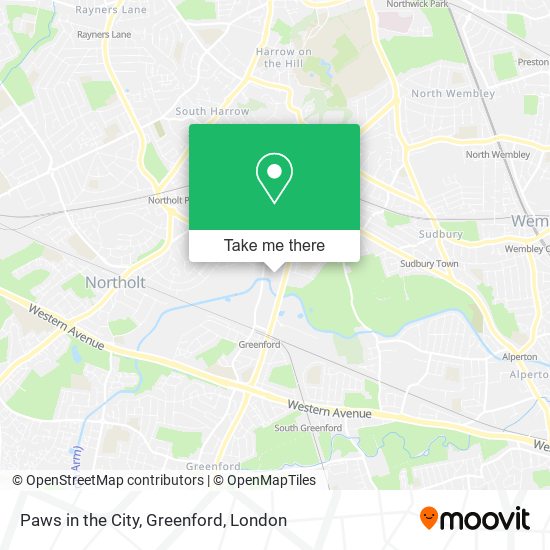 Paws in the City, Greenford map