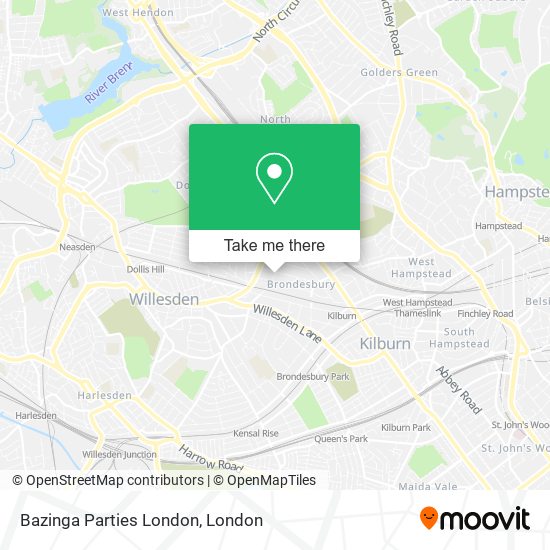 Bazinga Parties London map