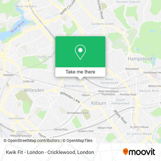 Kwik Fit - London - Cricklewood map