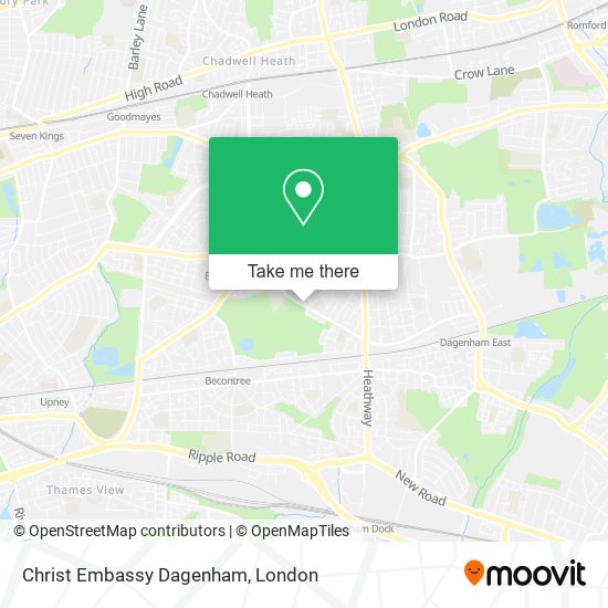 Christ Embassy Dagenham map
