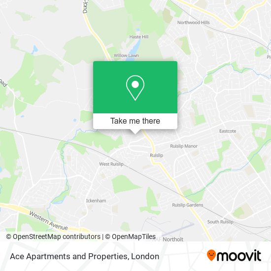 Ace Apartments and Properties map