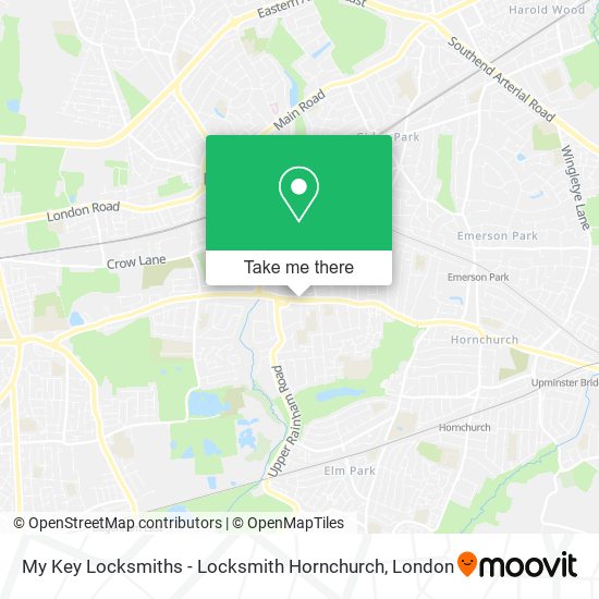 My Key Locksmiths - Locksmith Hornchurch map