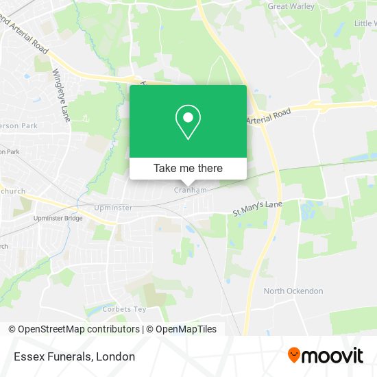 Essex Funerals map