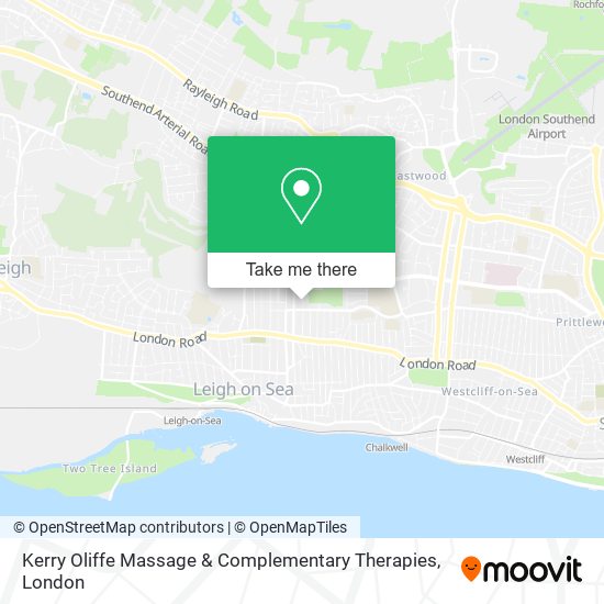 Kerry Oliffe Massage & Complementary Therapies map