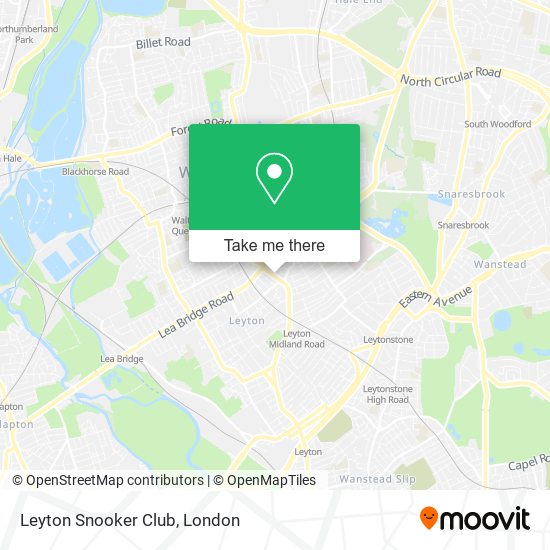 Leyton Snooker Club map