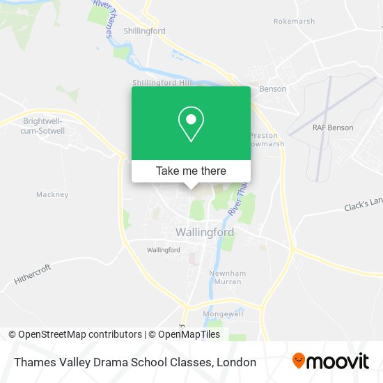 Thames Valley Drama School Classes map