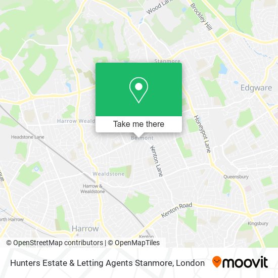 Hunters Estate & Letting Agents Stanmore map