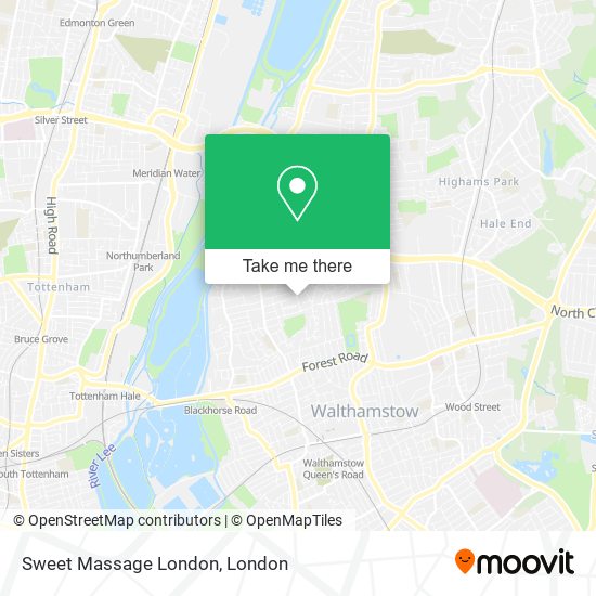 Sweet Massage London map
