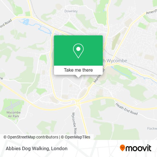 Abbies Dog Walking map