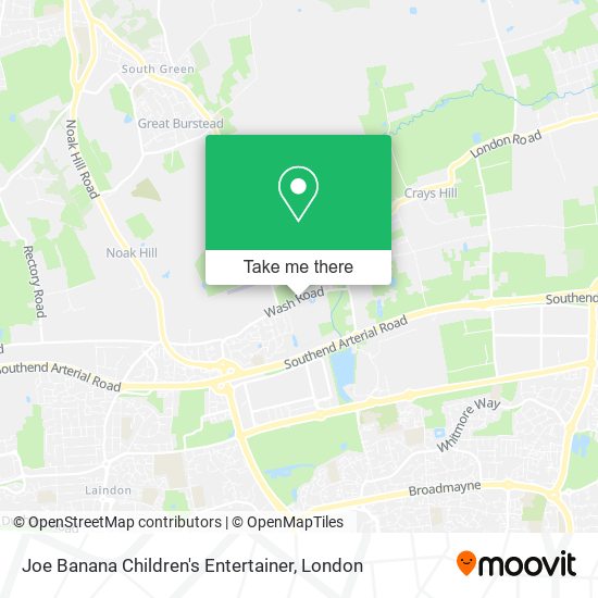 Joe Banana Children's Entertainer map