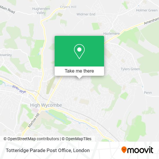 Totteridge Parade Post Office map