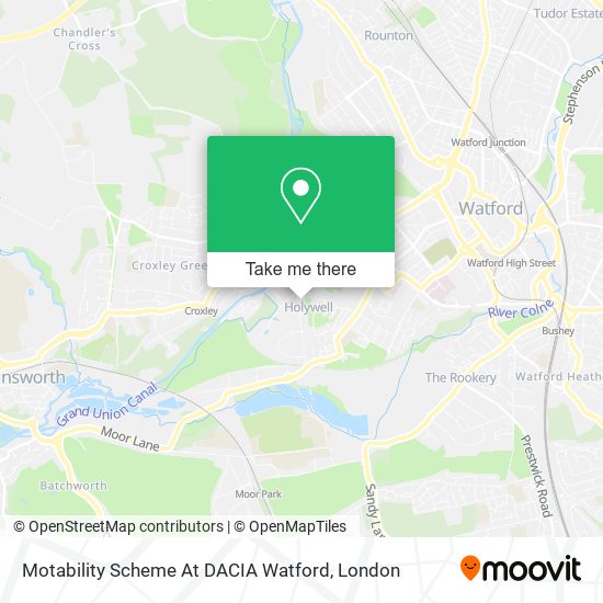 Motability Scheme At DACIA Watford map