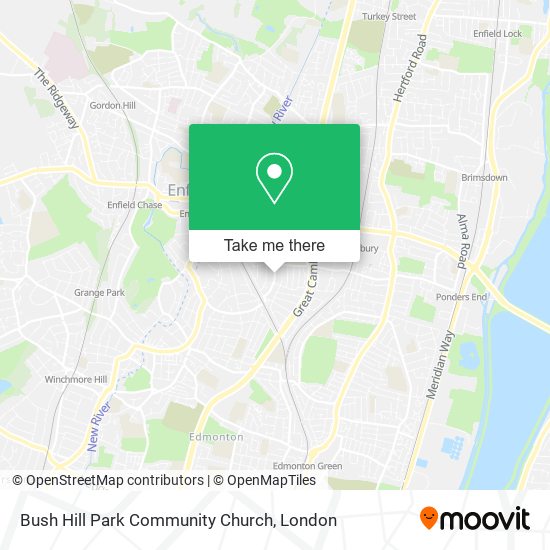 Bush Hill Park Community Church map