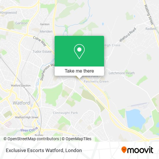 Exclusive Escorts Watford map