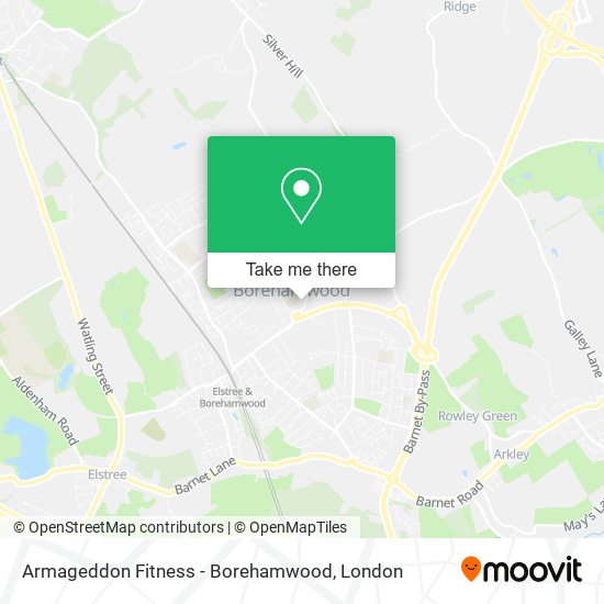 Armageddon Fitness - Borehamwood map