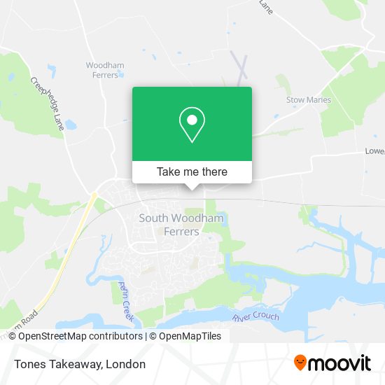 Tones Takeaway map