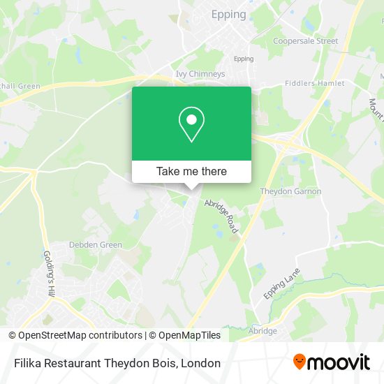 Filika Restaurant Theydon Bois map