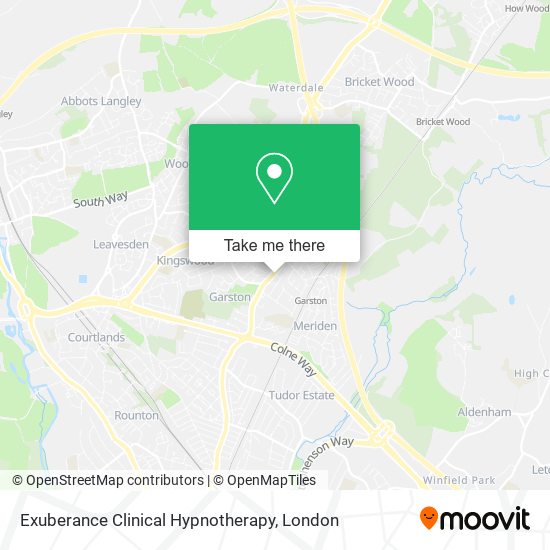 Exuberance Clinical Hypnotherapy map