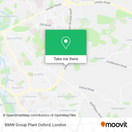 BMW Group Plant Oxford map