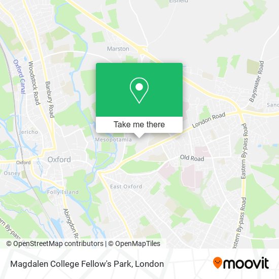 Magdalen College Fellow's Park map