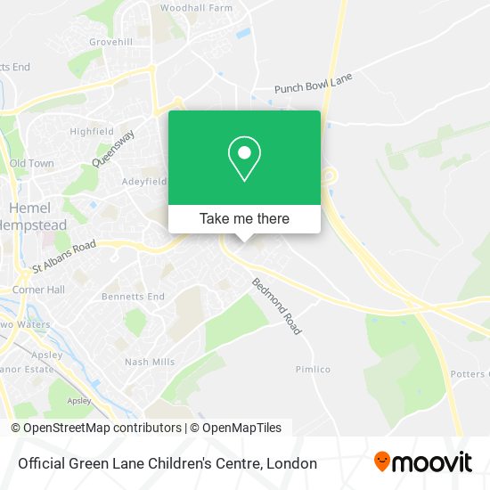 Official Green Lane Children's Centre map